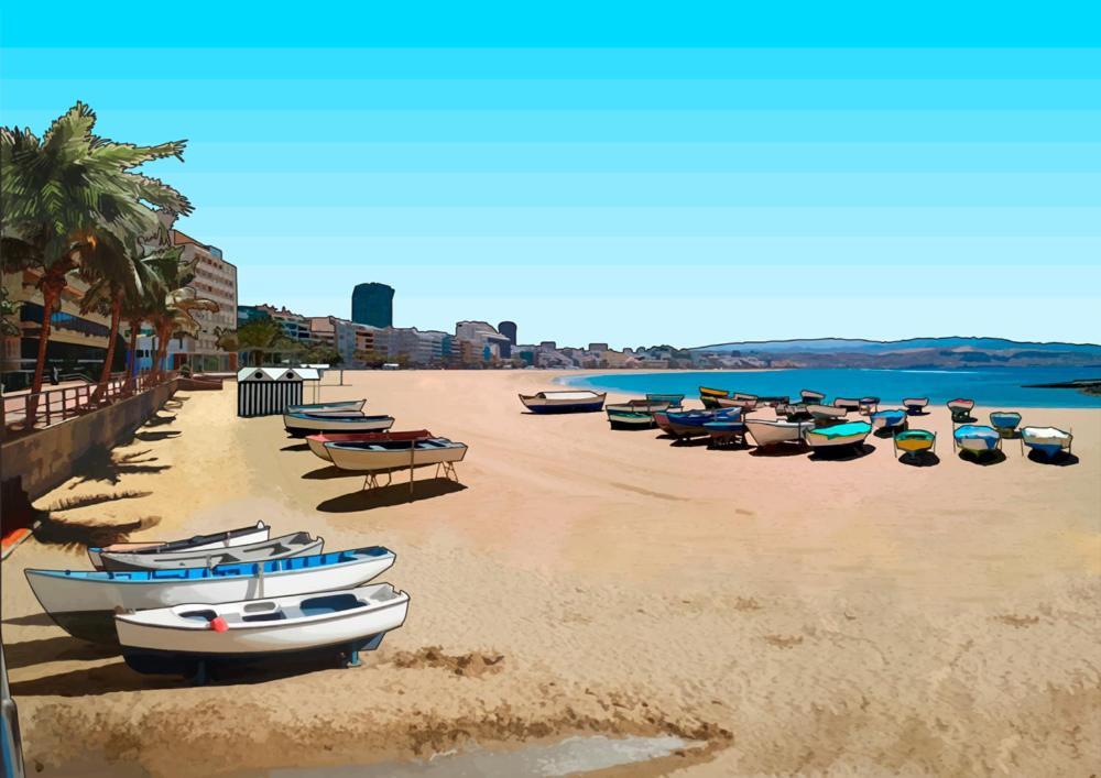 Primera Linea Playa Canteras With Sea View Лас-Пальмас-де-Гран-Канарія Екстер'єр фото